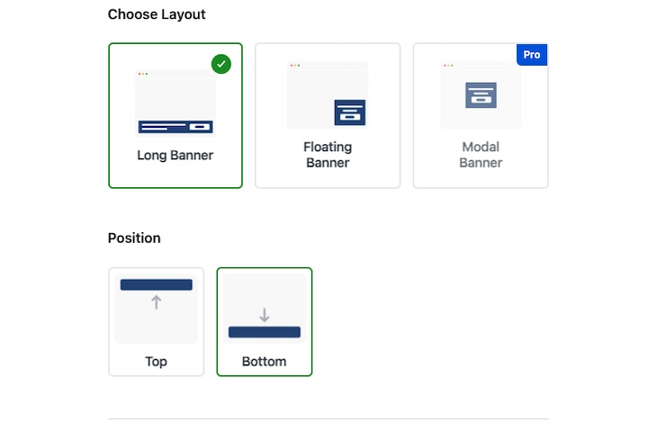 Screenshot – Easy Digital Downloads Customizing the layout of a cookie consent banner with Wordpress plugin WPConsent.